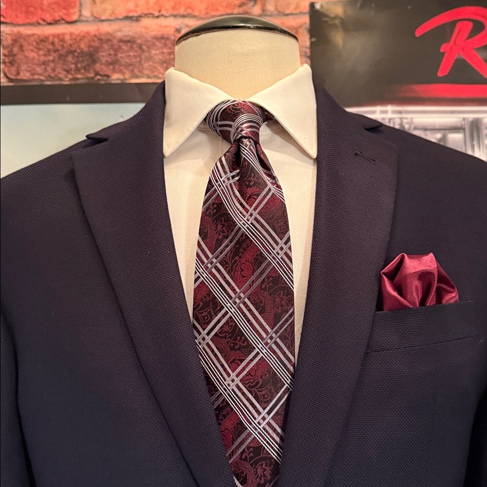 Joseph Abboud Textured Blue Blazer
